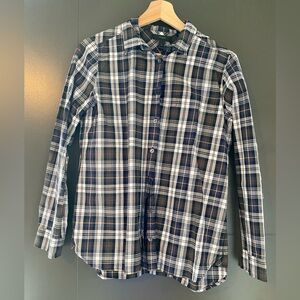 Plaid Shirt - Blue and White